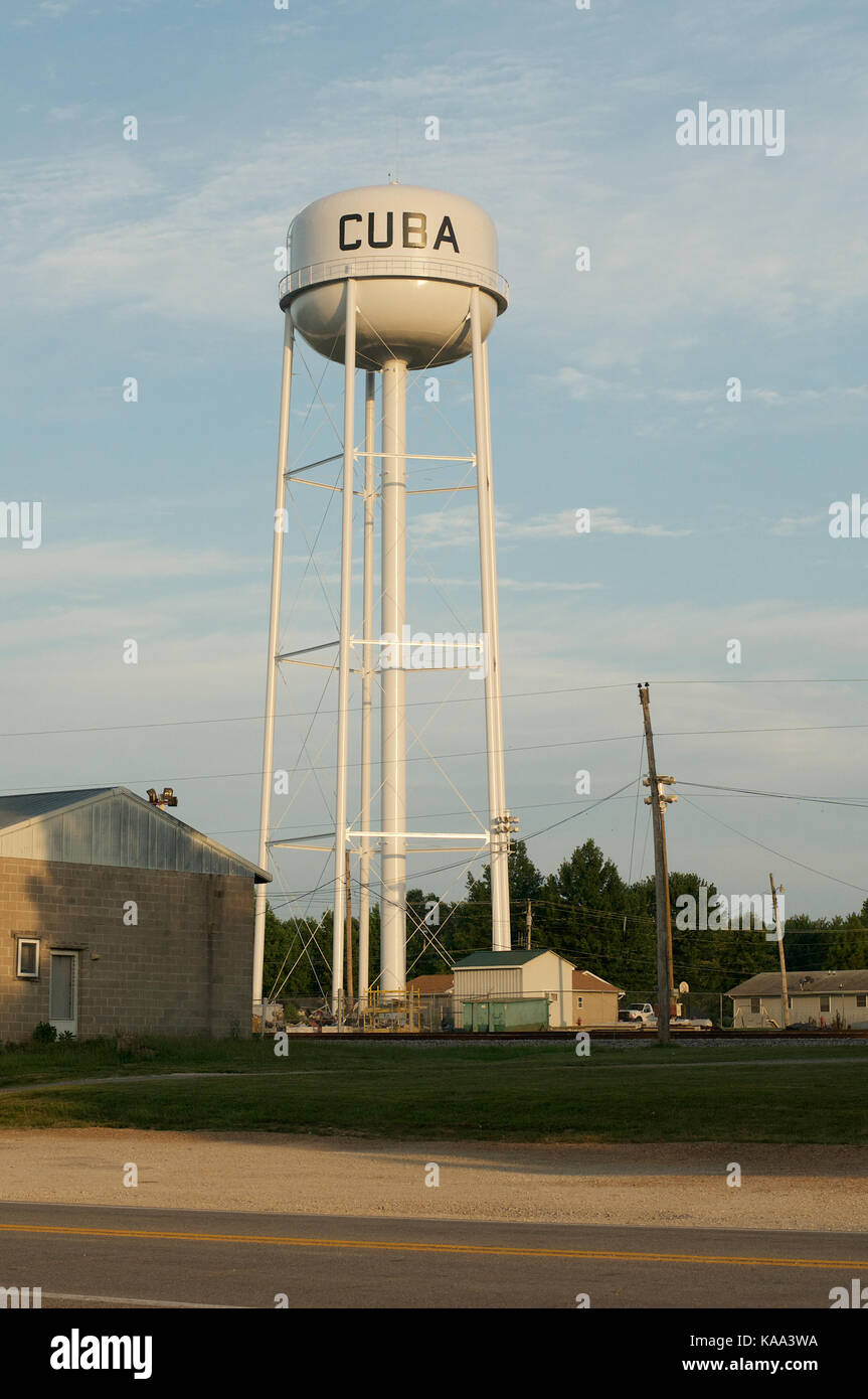 The Water Tower at Cuba, Missouri, USA Stock Photo Alamy