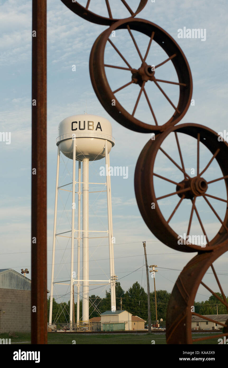 The Water Tower at Cuba, Missouri, USA Stock Photo Alamy