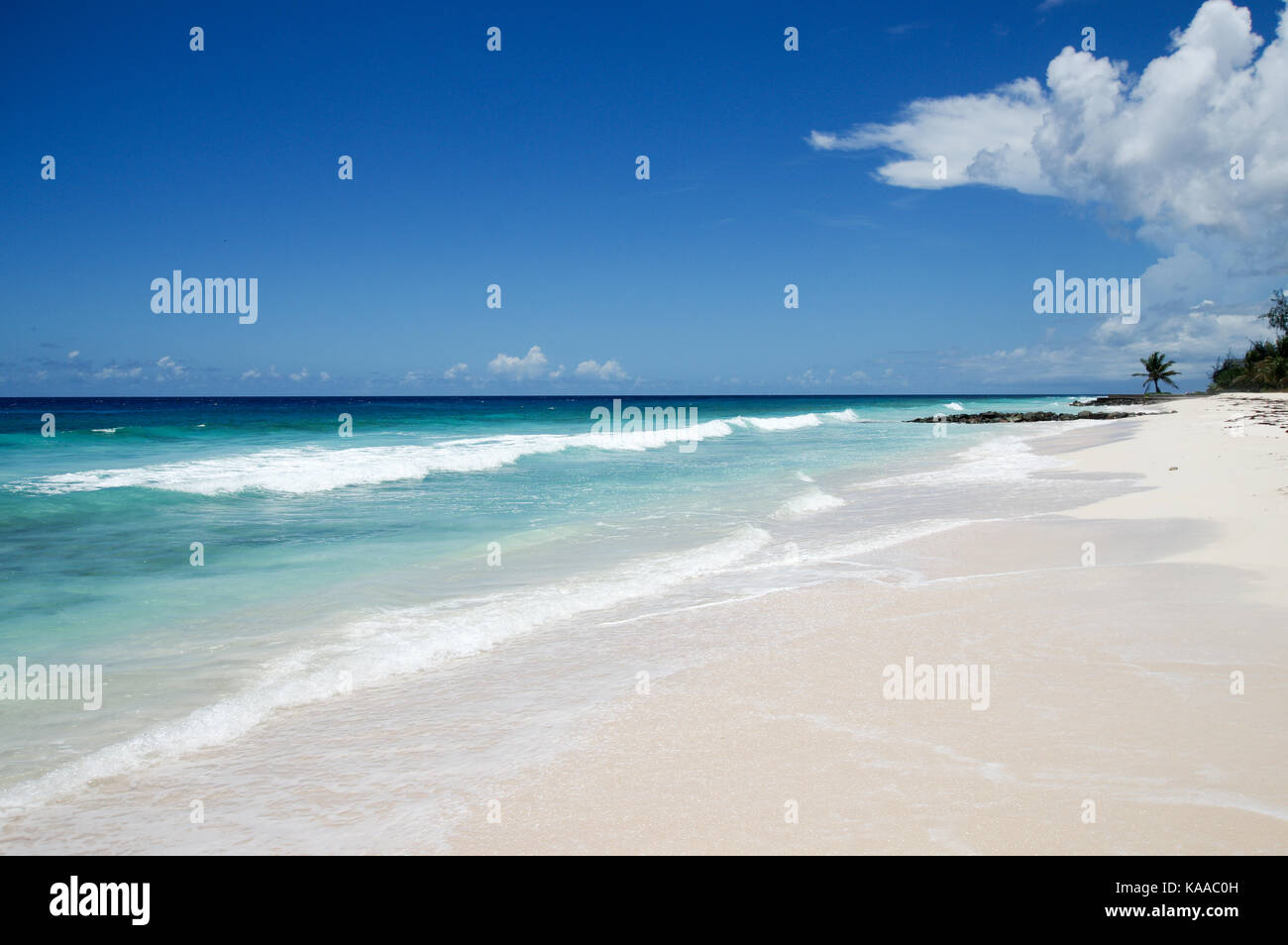Strikingly beautiful Hasting Beach on the west coast of Barbados Stock