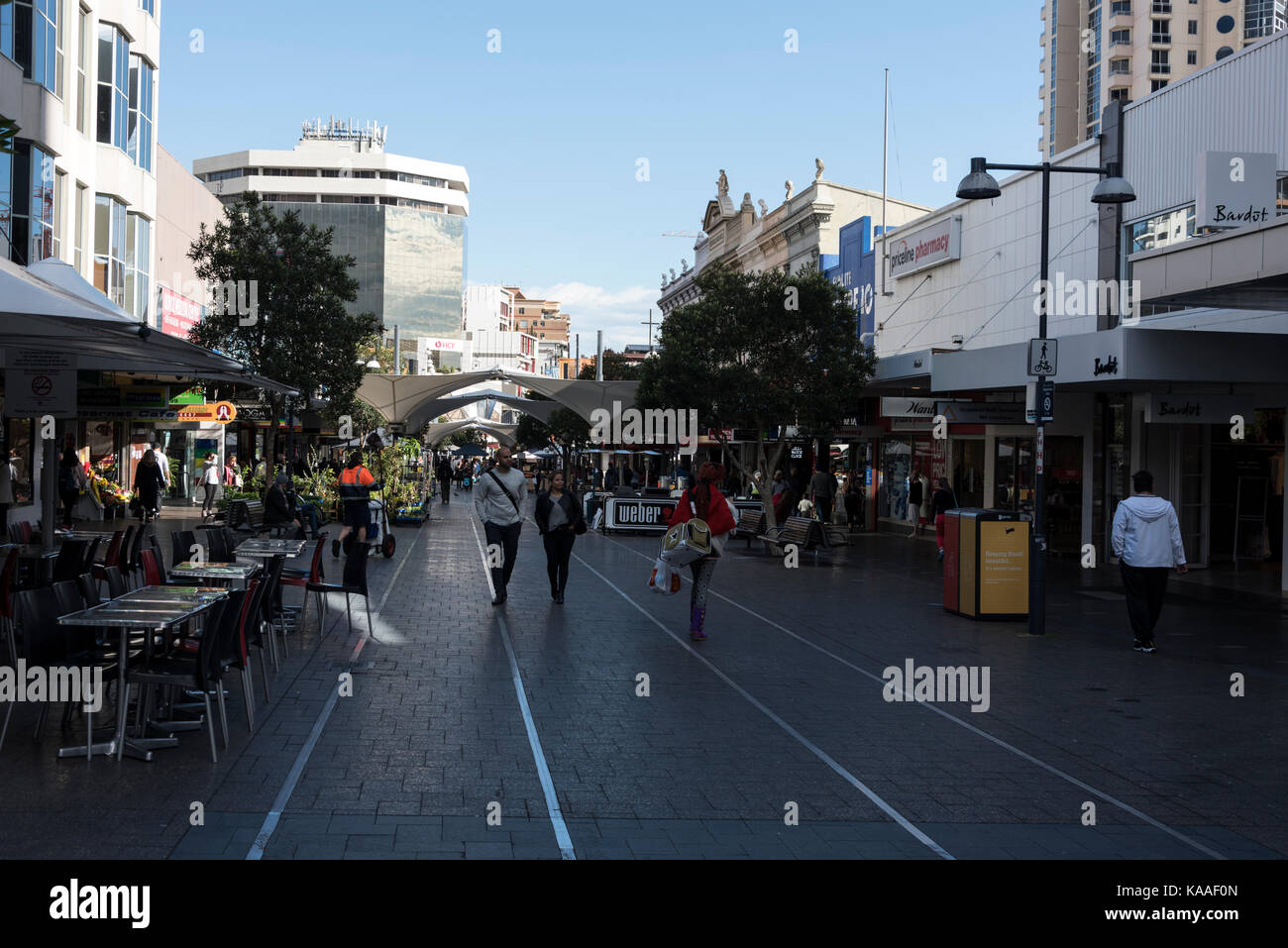 Pedestrian free Oxford Street at Bondi Junction near Sydney in New