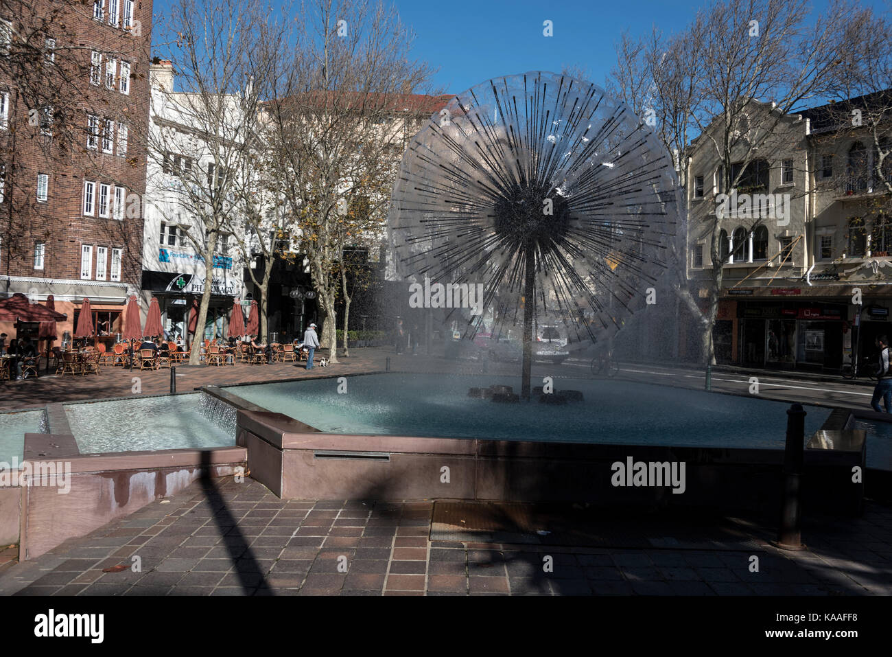 The ElAlamein Memorial Fountain in Kings Cross, a red light district of Sydney in New South