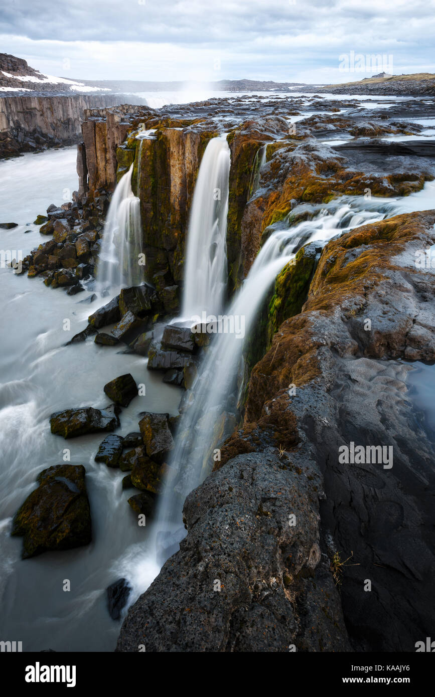 Famous Selfoss waterfall Stock Photo