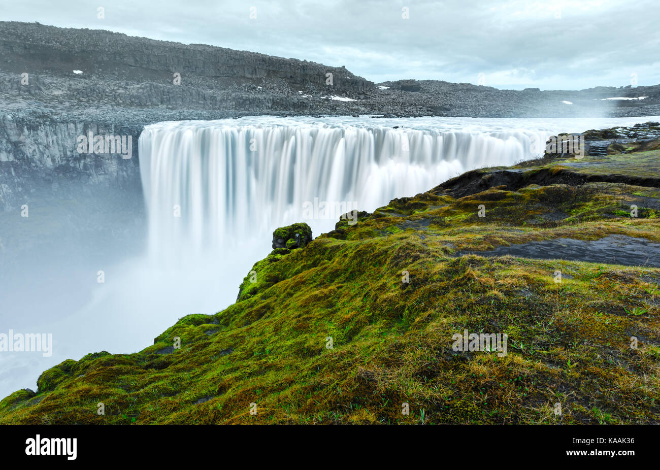 Most powerful waterfall Dettifoss Stock Photo