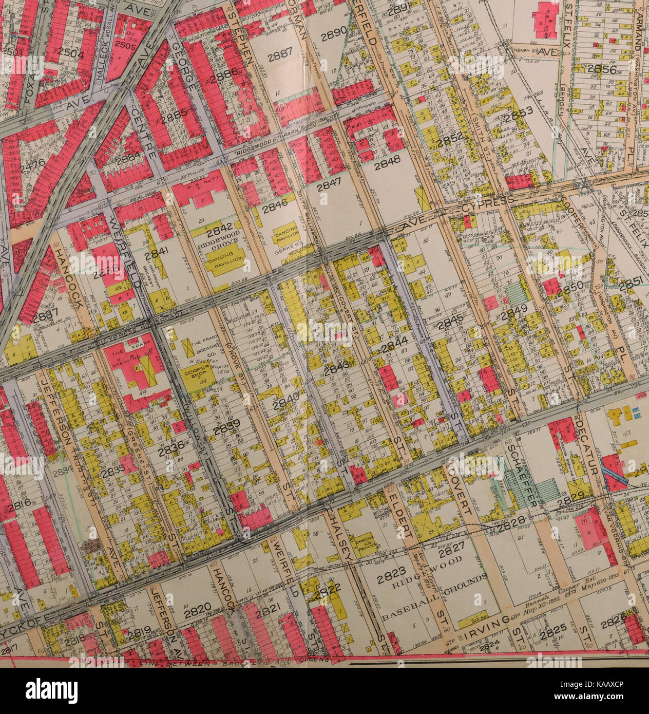 Ridgewood map 1 Stock Photo Alamy