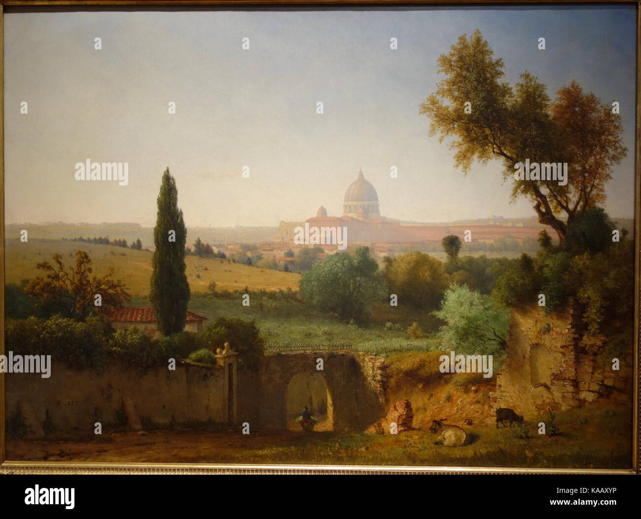 Saint Peter's, Rome, by George Inness, 1857, oil on canvas   New Britain Museum of American Art   DSC09178 Stock Photo