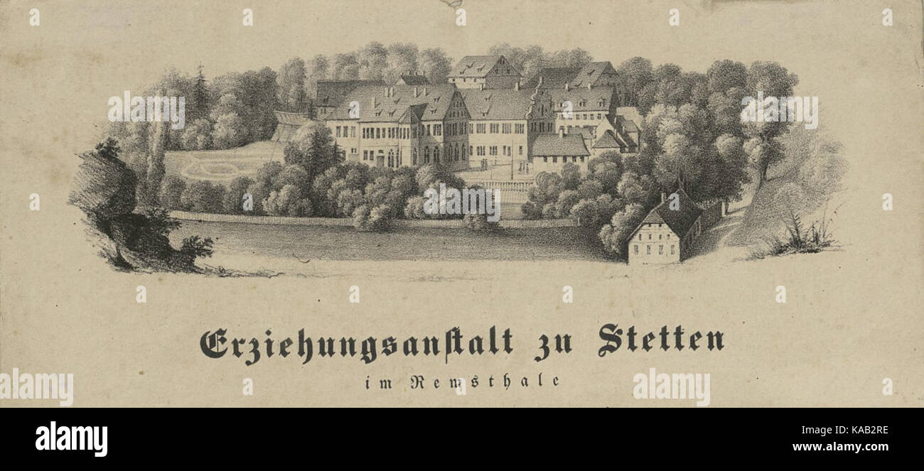 Schloss stetten remstal 1840 Stock Photo