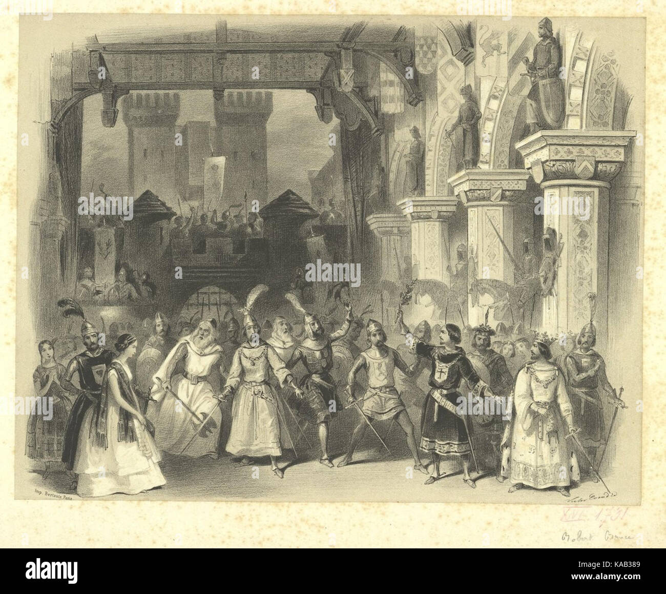 Rossini Robert Bruce Paris 1846 Scene Victor Coindre 1 Stock Photo - Alamy