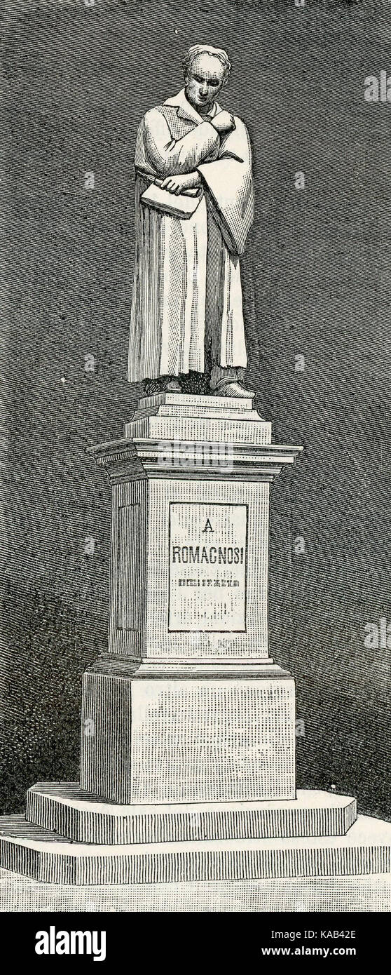 Salsomaggiore statua di Gian Domenico Romagnosi Stock Photo Alamy