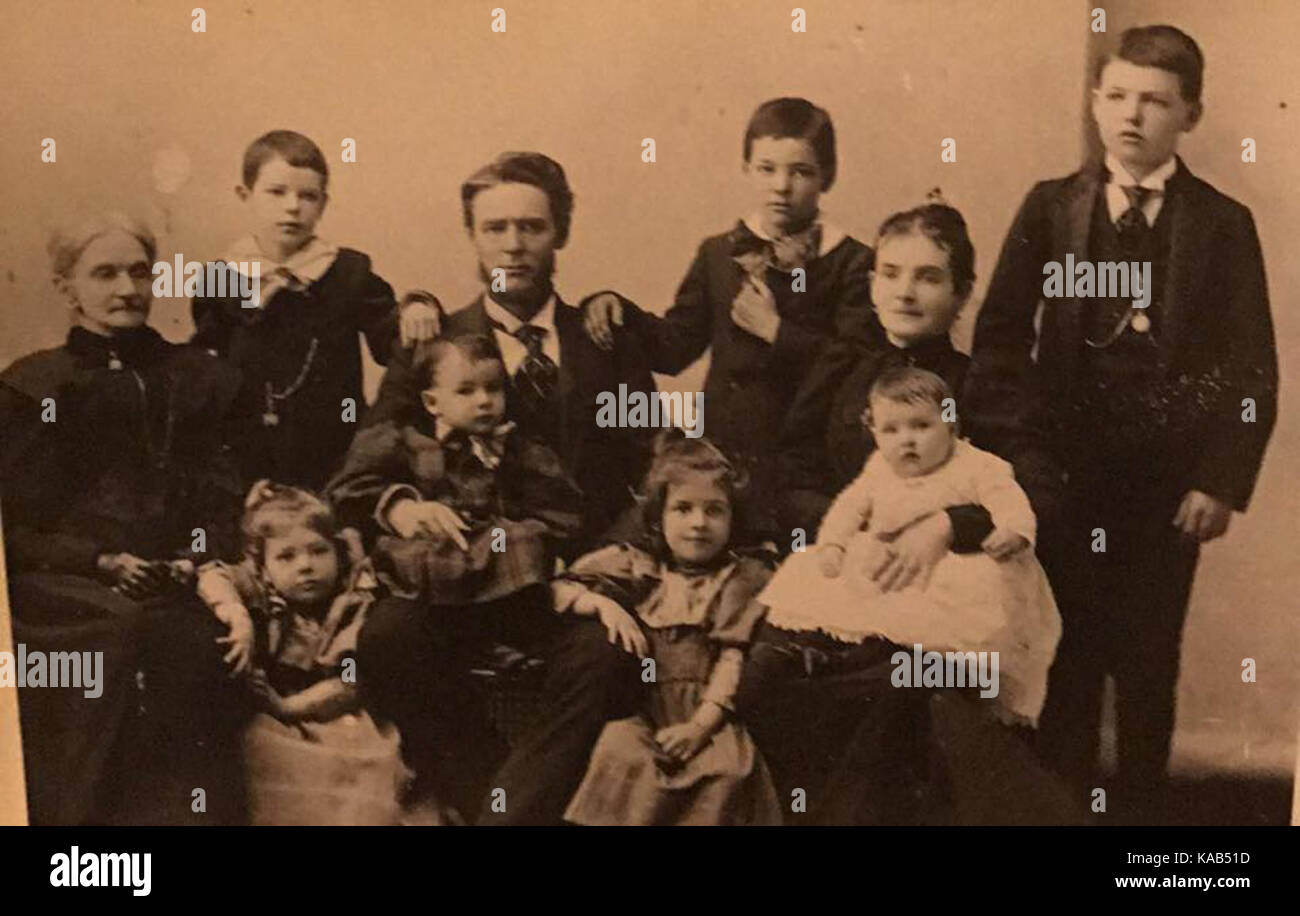 Sallie Ann Whitfield Griffith and some of her descendants Stock Photo