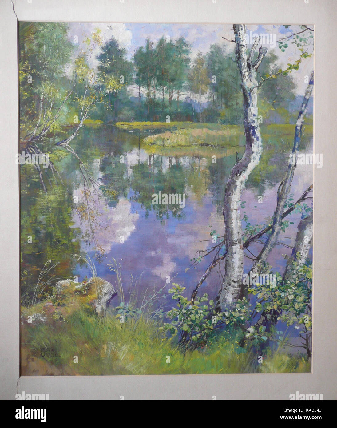 Teich im Bayr. Wald, gemalt 1914, Max Vogel Stock Photo Alamy