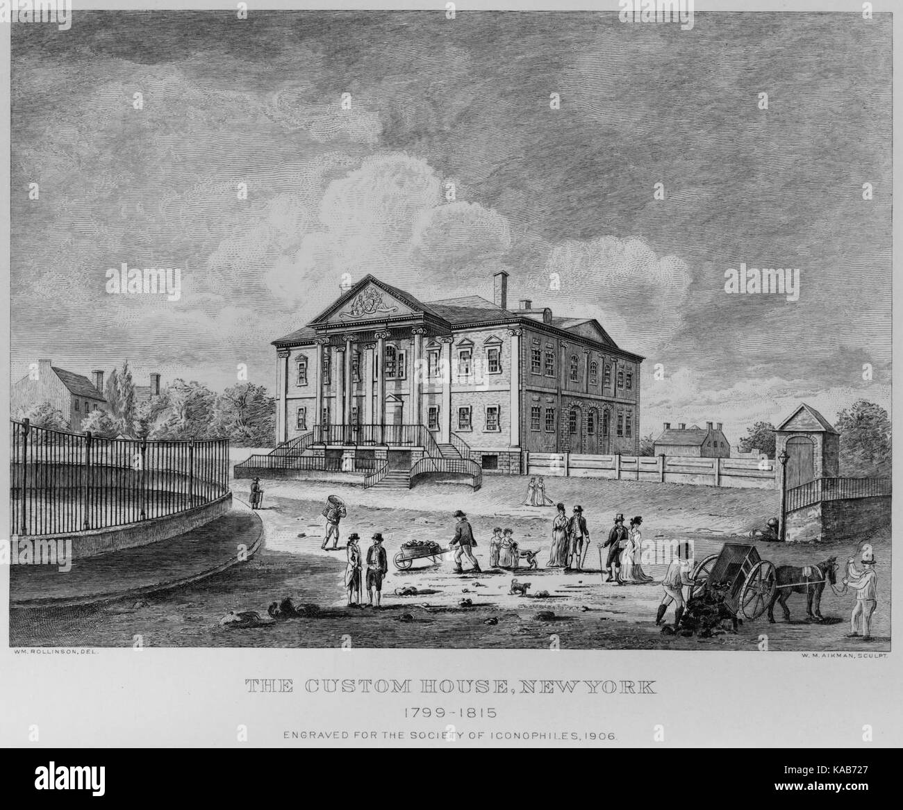 The Custom House, New York, 1799 1815 Stock Photo Alamy