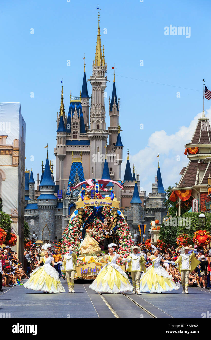 Walt Disney's Magic Kingdom theme park, showing the fairytale castle
