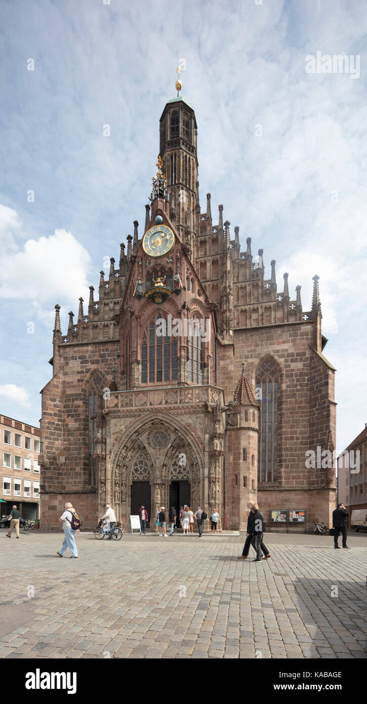 The Frauenkirche ('Church of Our Lady') church in Nuremberg, Germany. Stock Photo