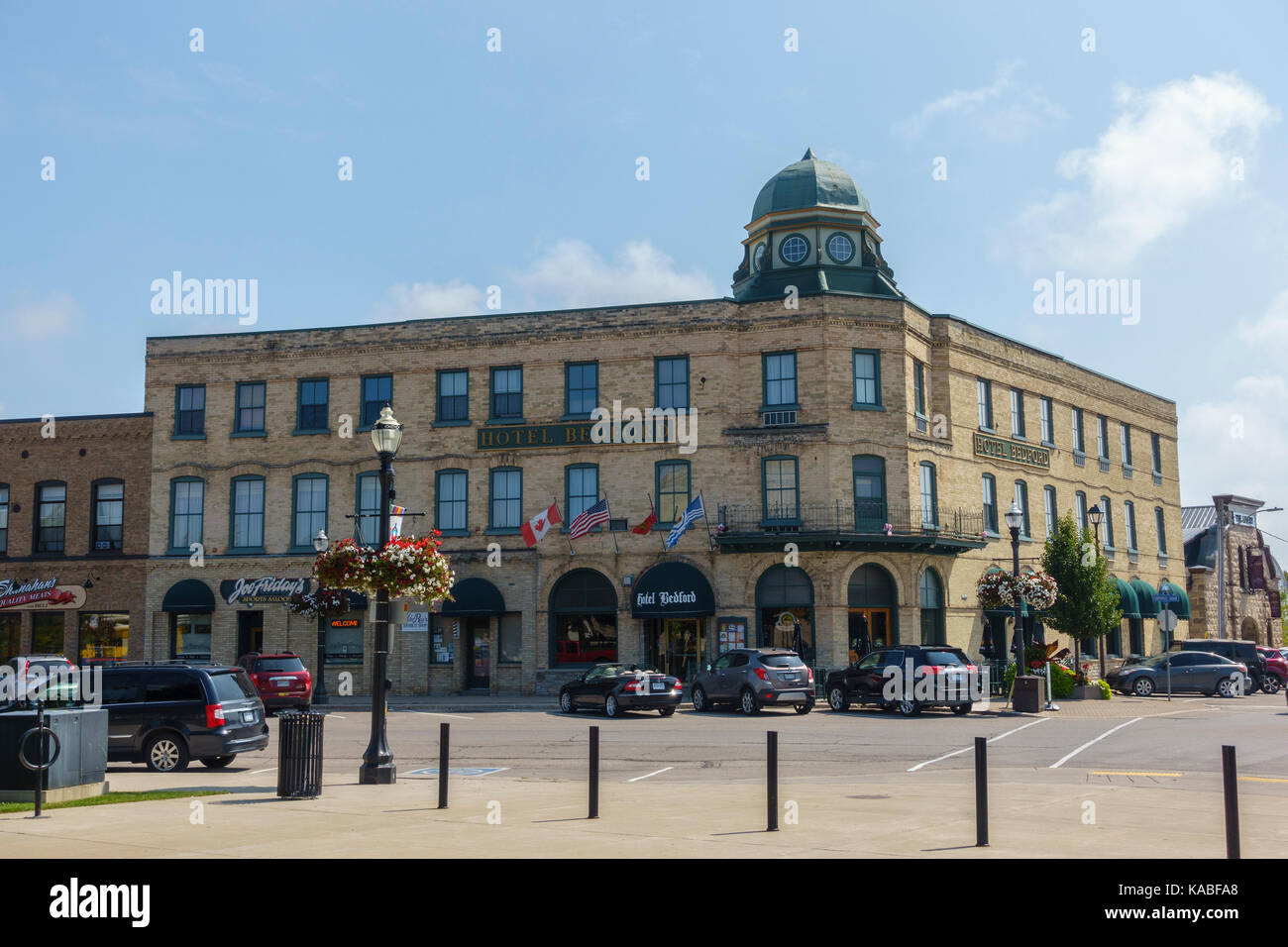 The Hotel Bedford In Goderich Town Centre A Heritage Building Ontario Canada, Goderich Voted The Prettiest Town In Canada Stock Photo