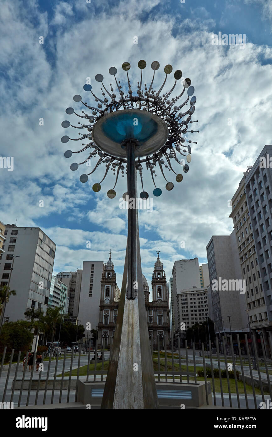 Pira Olympica (Olympic Flame), Centro, Rio de Janeiro, Brazil, South America Stock Photo