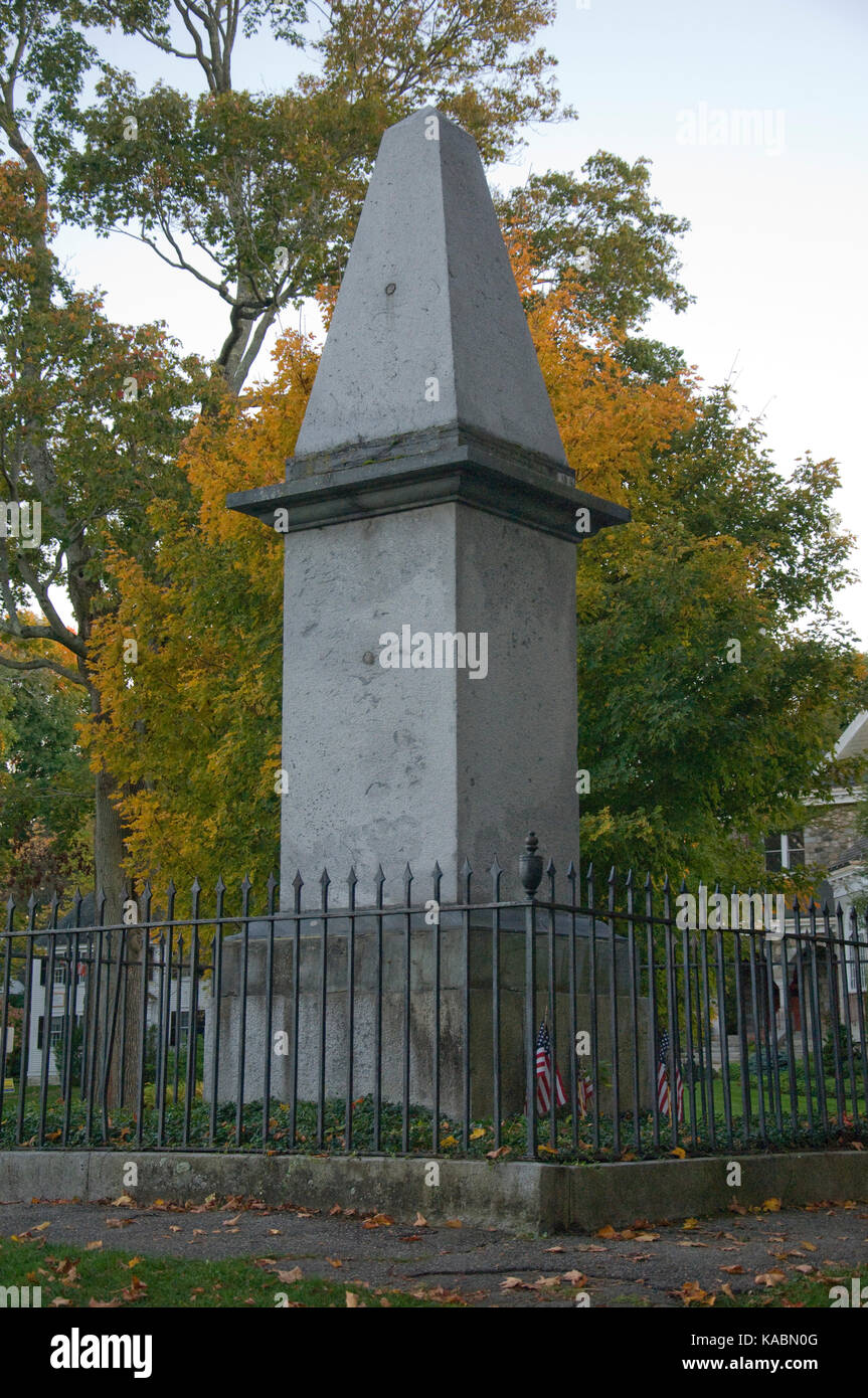 Revolutionary War monument in Lexington Common, Massachusetts Stock Photo