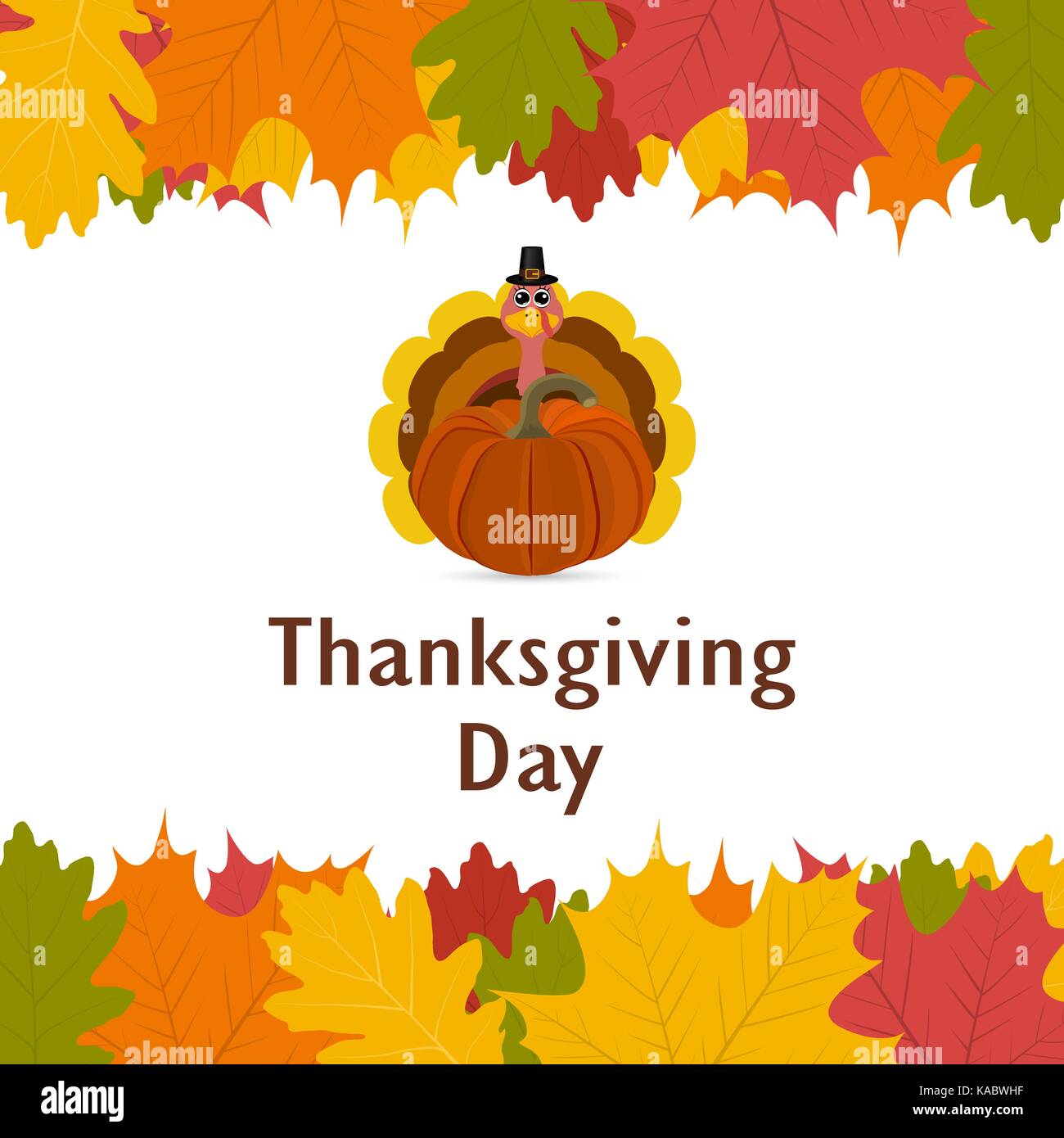 Thanksgiving day, banner with autumn leaves Stock Vector Image & Art ...