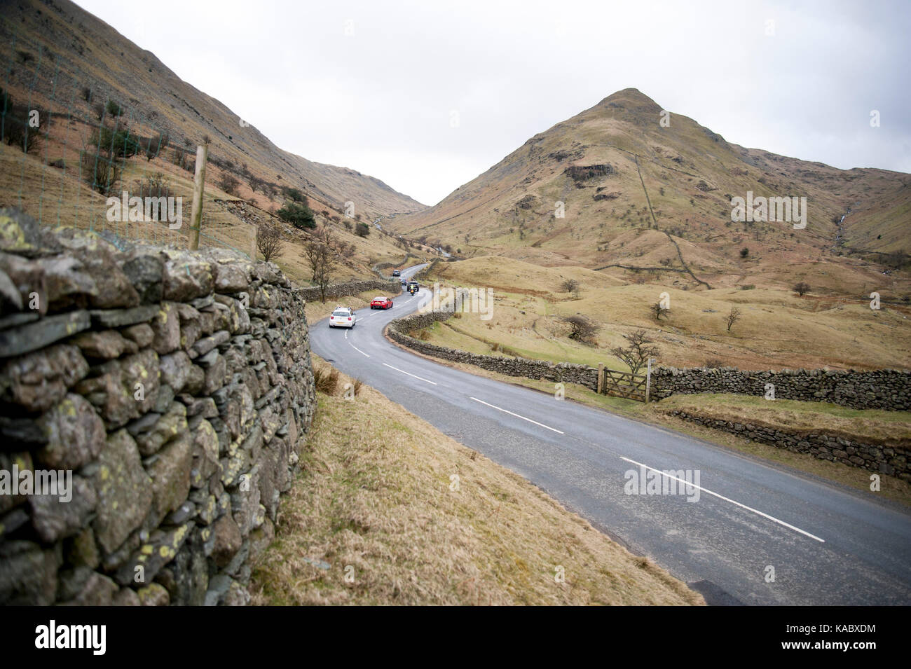 Roads in the Lake Districts, England Stock Photo