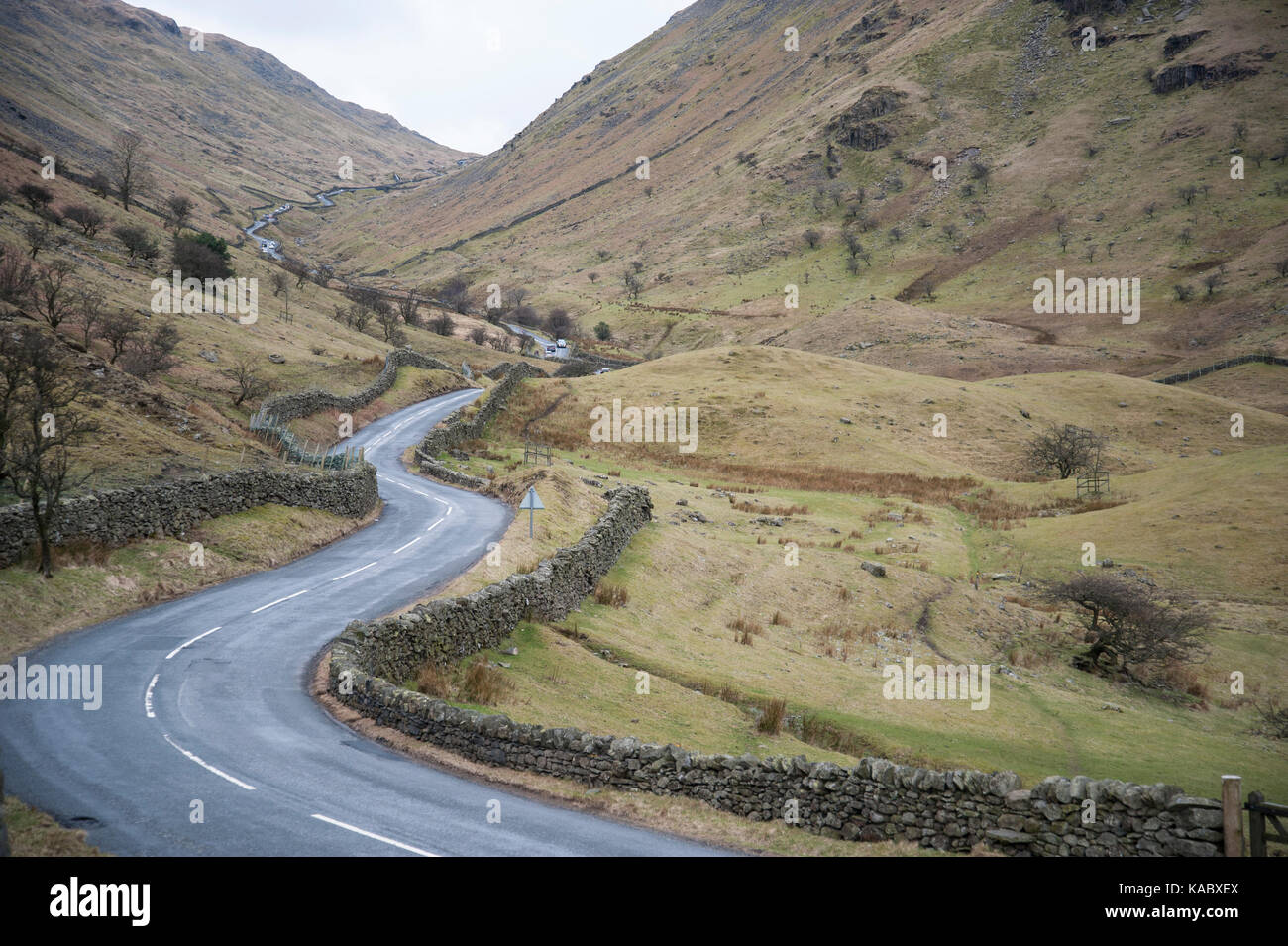 Roads in the Lake Districts, England Stock Photo