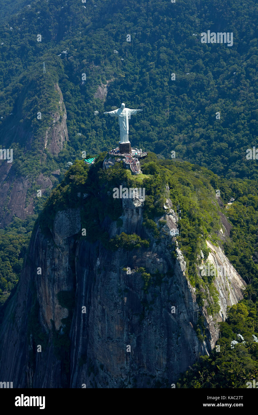 Giant statue of Christ the Redeemer atop Corcovado, Rio de Janeiro