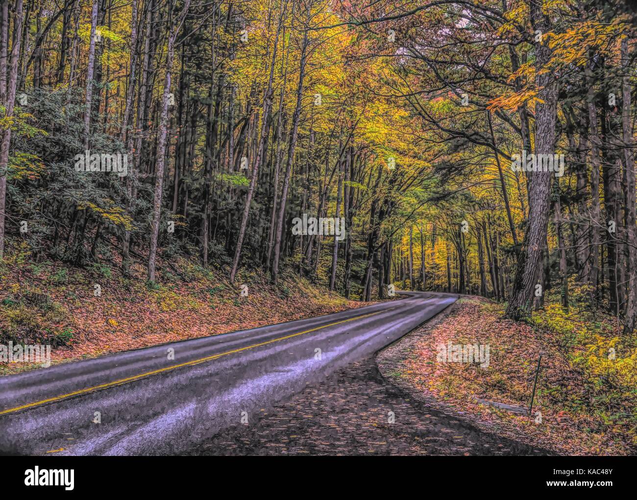 Little River Road, Gatlinburg, TN Stock Photo - Alamy