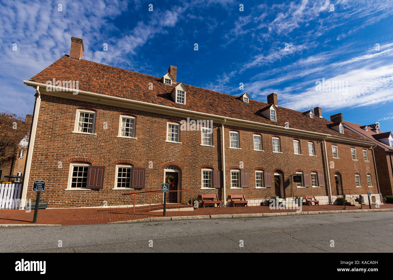 WINSTONSALEM, NC, USA DECEMBER 27Single Sisters House, built in