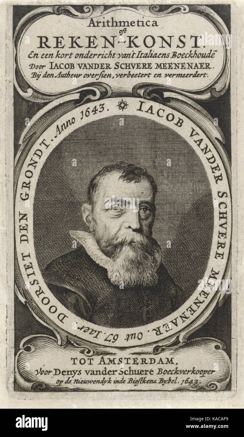 Salomon Savery   portrait of Jacob van der Schuere   RP P 1913 2554 Stock Photo
