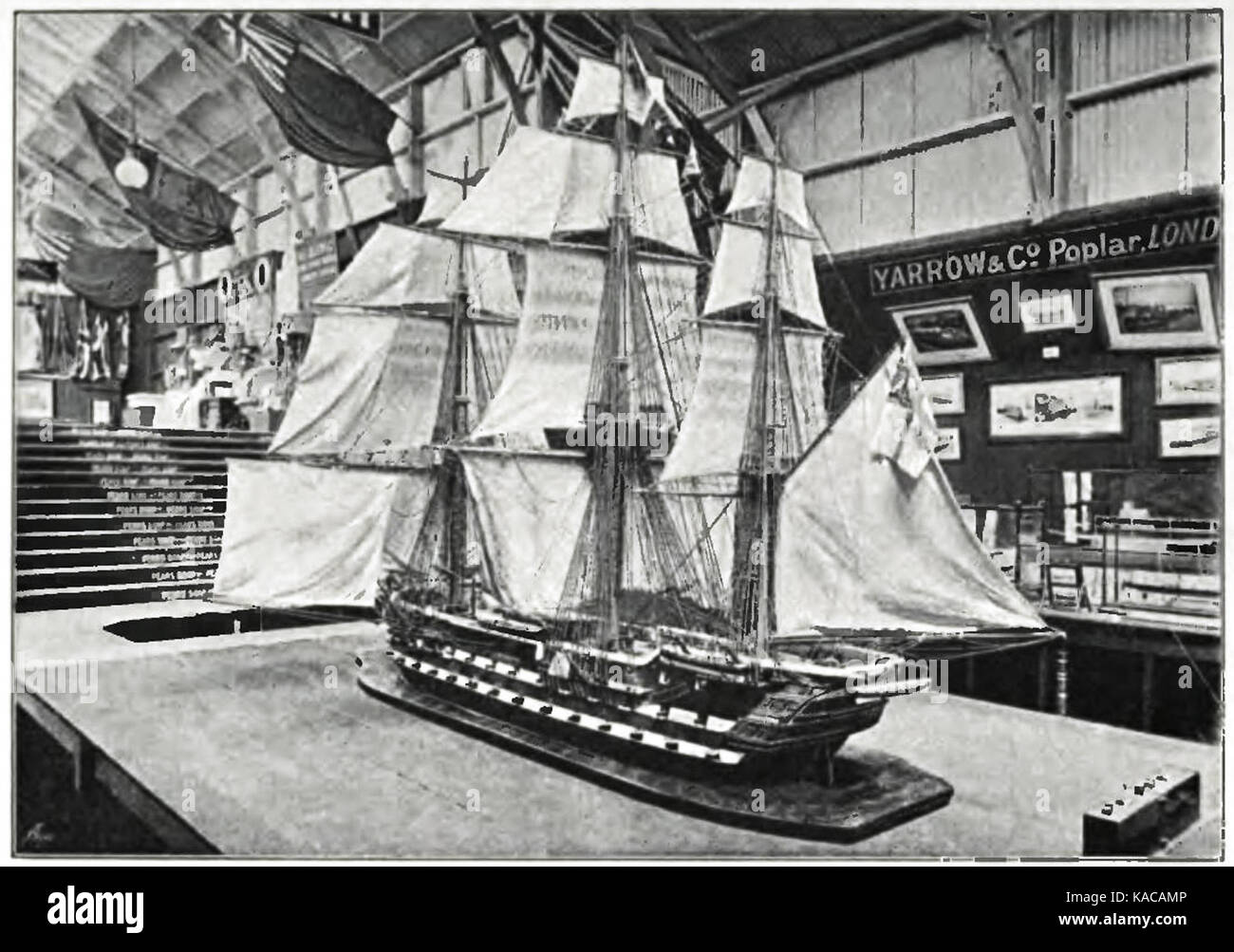 The Development of Navies During the Last Half Century HMS Vanguard model Stock Photo