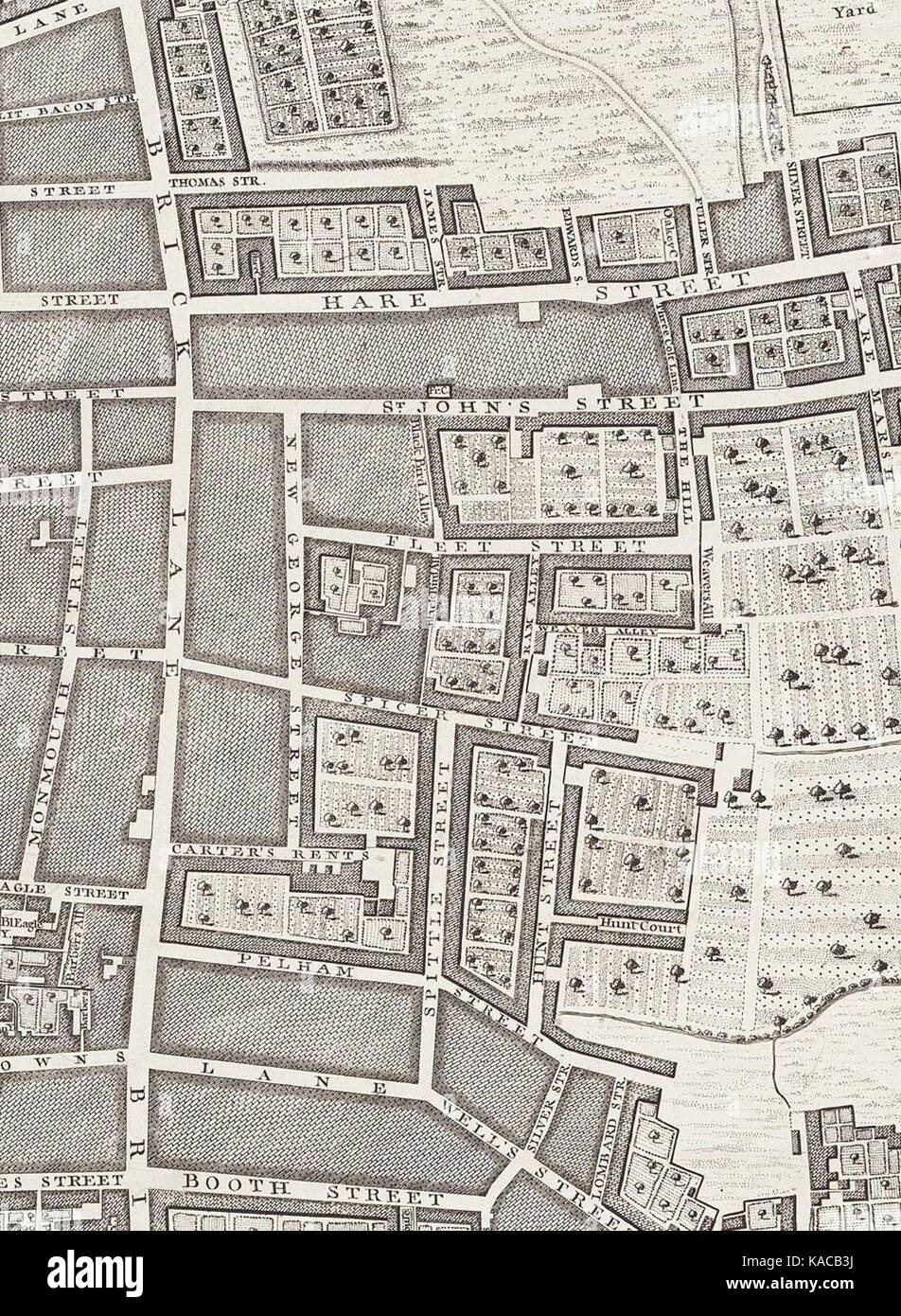 London 18th century map hi-res stock photography and images - Alamy