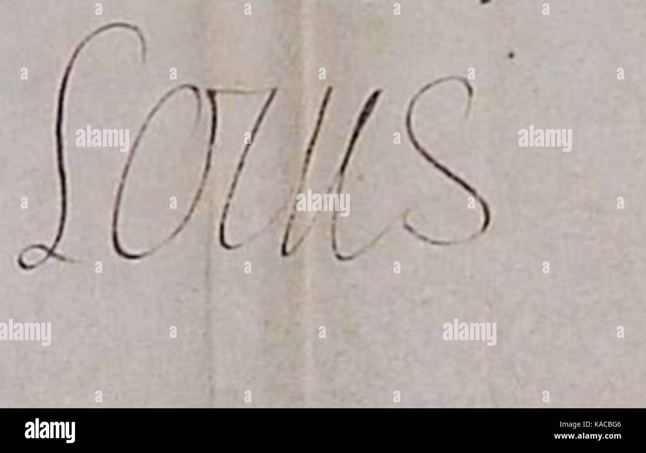 Handwrite Signature Louis King louis xiii hi-res stock photography and images - Alamy