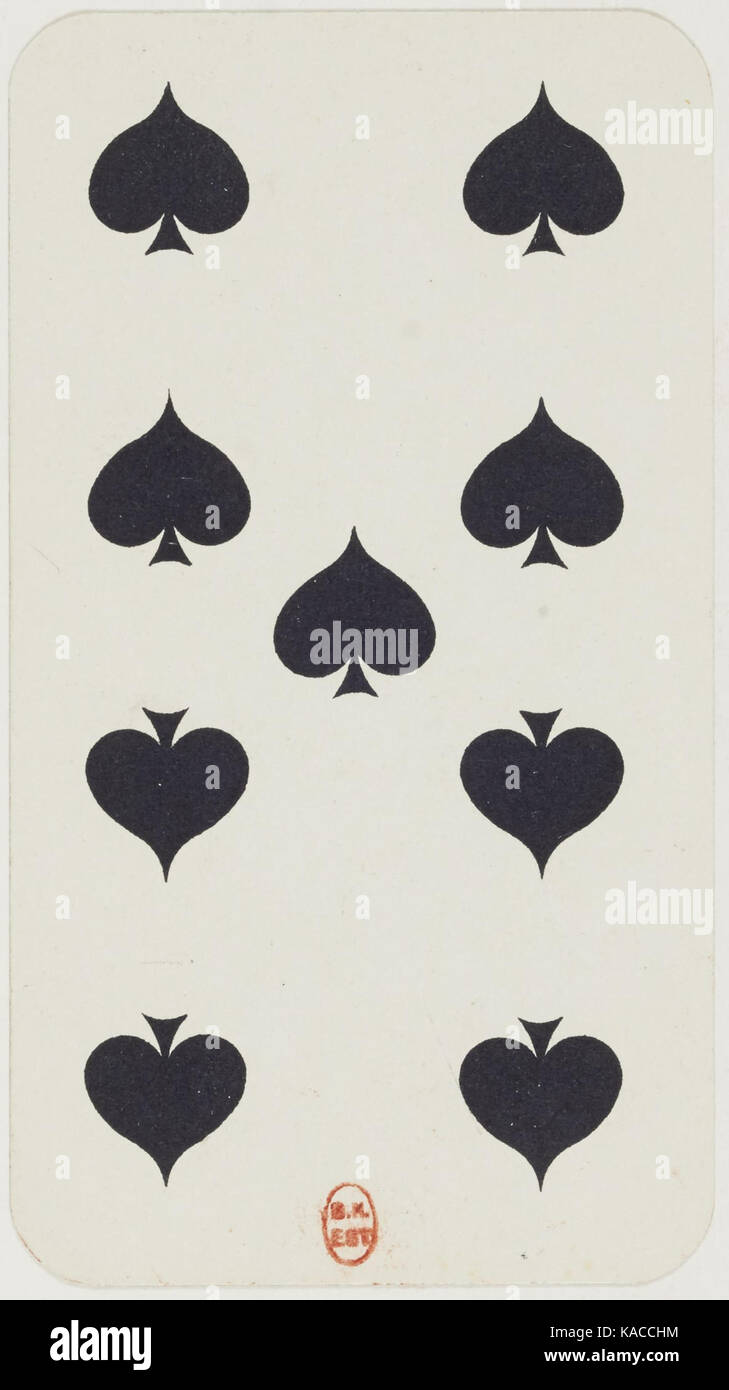 Tarot nouveau Grimaud 1898 Spades 09 Stock Photo Alamy