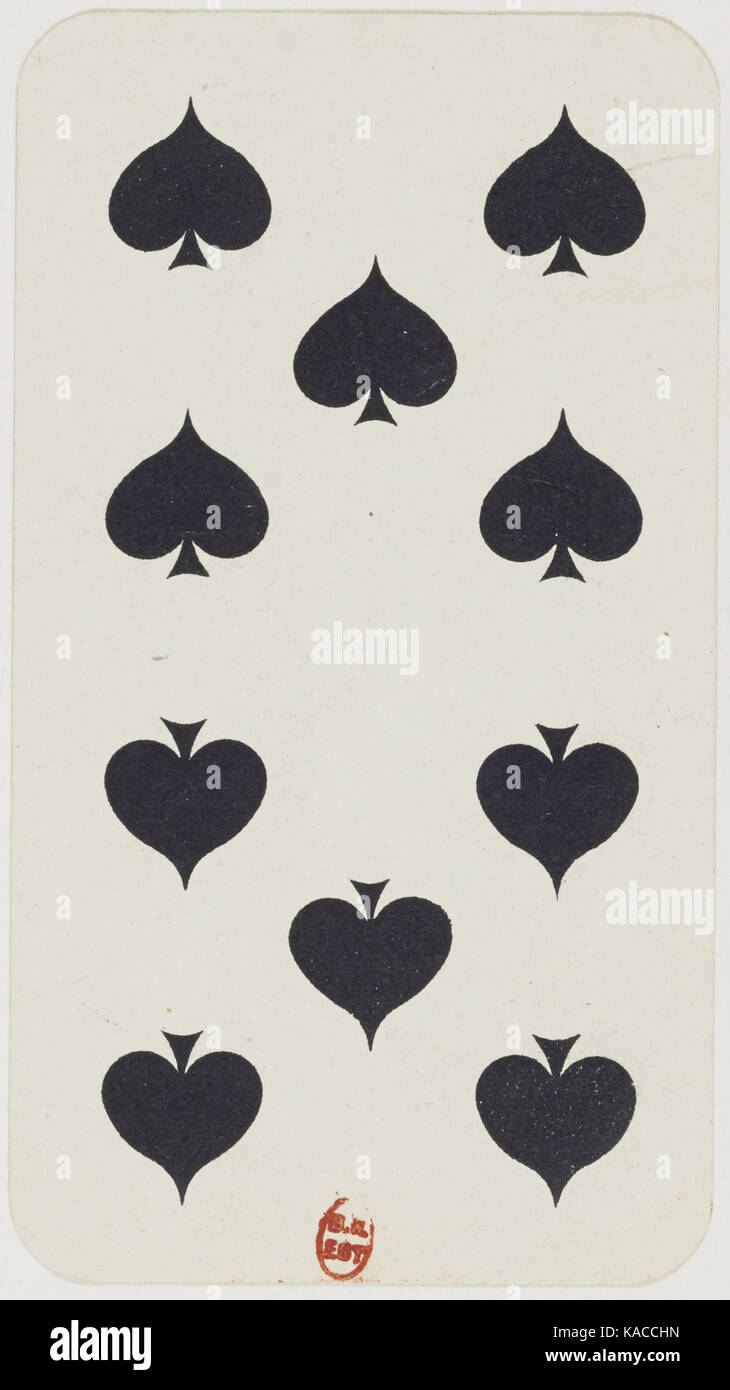 Tarot nouveau Grimaud 1898 Spades 10 Stock Photo Alamy