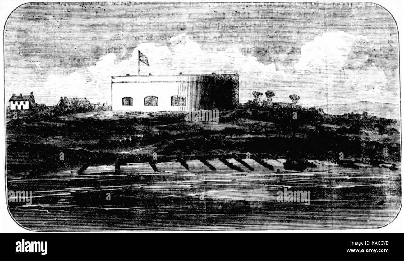 Slough Fort 1870 engraving Stock Photo