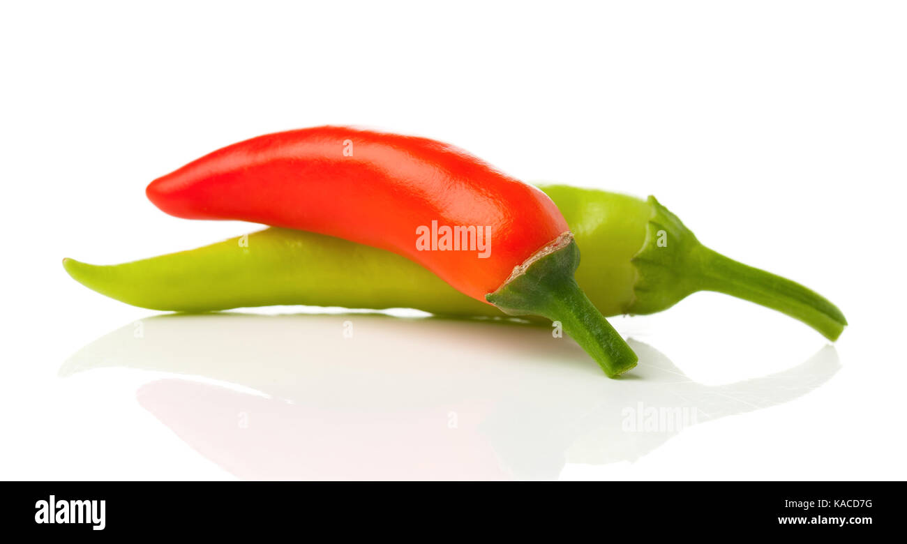 fresh hot chili peppers isolated on white background Stock Photo Alamy