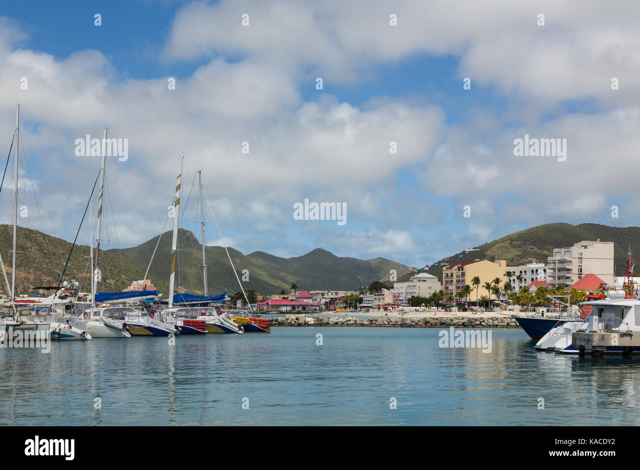 Philipsburg Harbour, St Maarten Stock Photo
