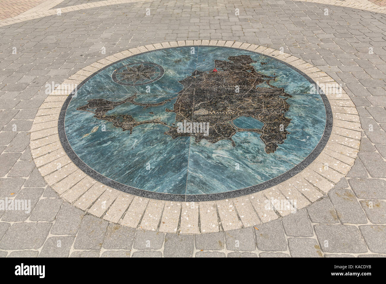 Map of St Maarten on the seafront at Philipsburg Stock Photo Alamy