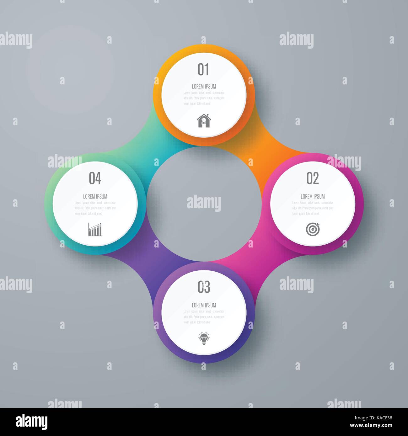 Infographics template 4 options with circle Stock Vector Image & Art ...