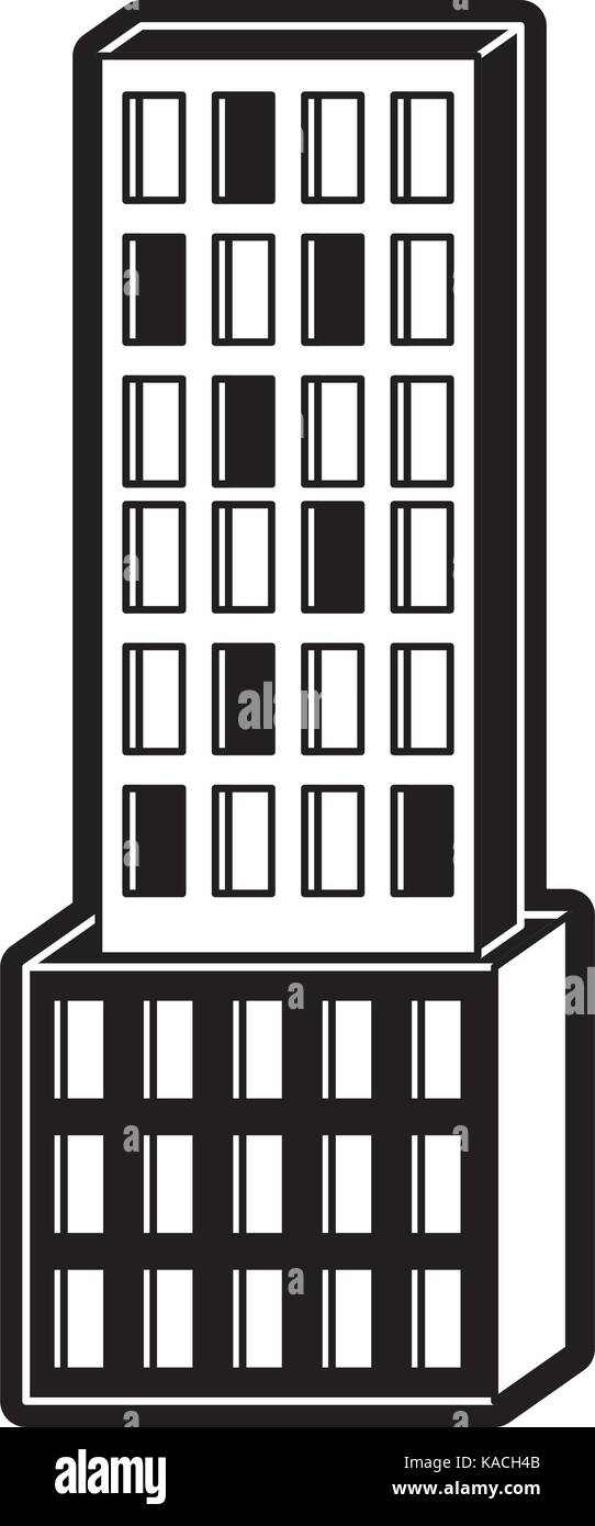 skyscraper building icon black silhouette Stock Vector Image & Art - Alamy