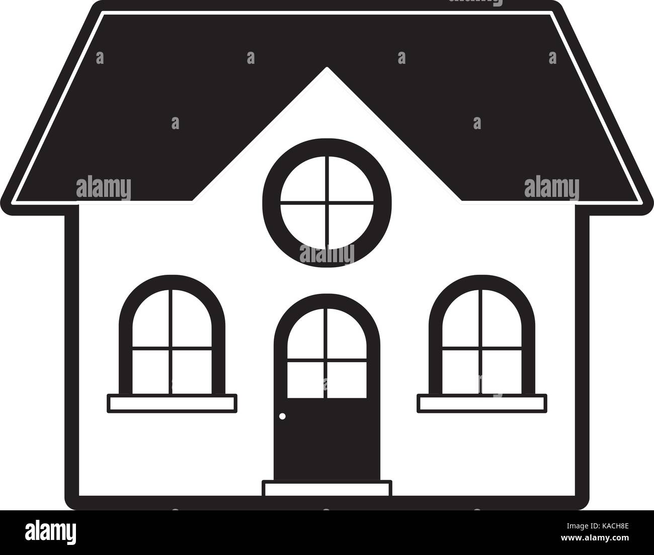 home of one floor black silhouette Stock Vector Image & Art - Alamy