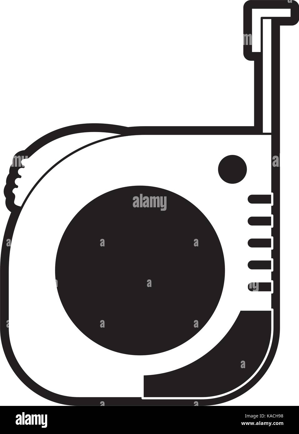 measure tape icon black silhouette Stock Vector Image & Art - Alamy