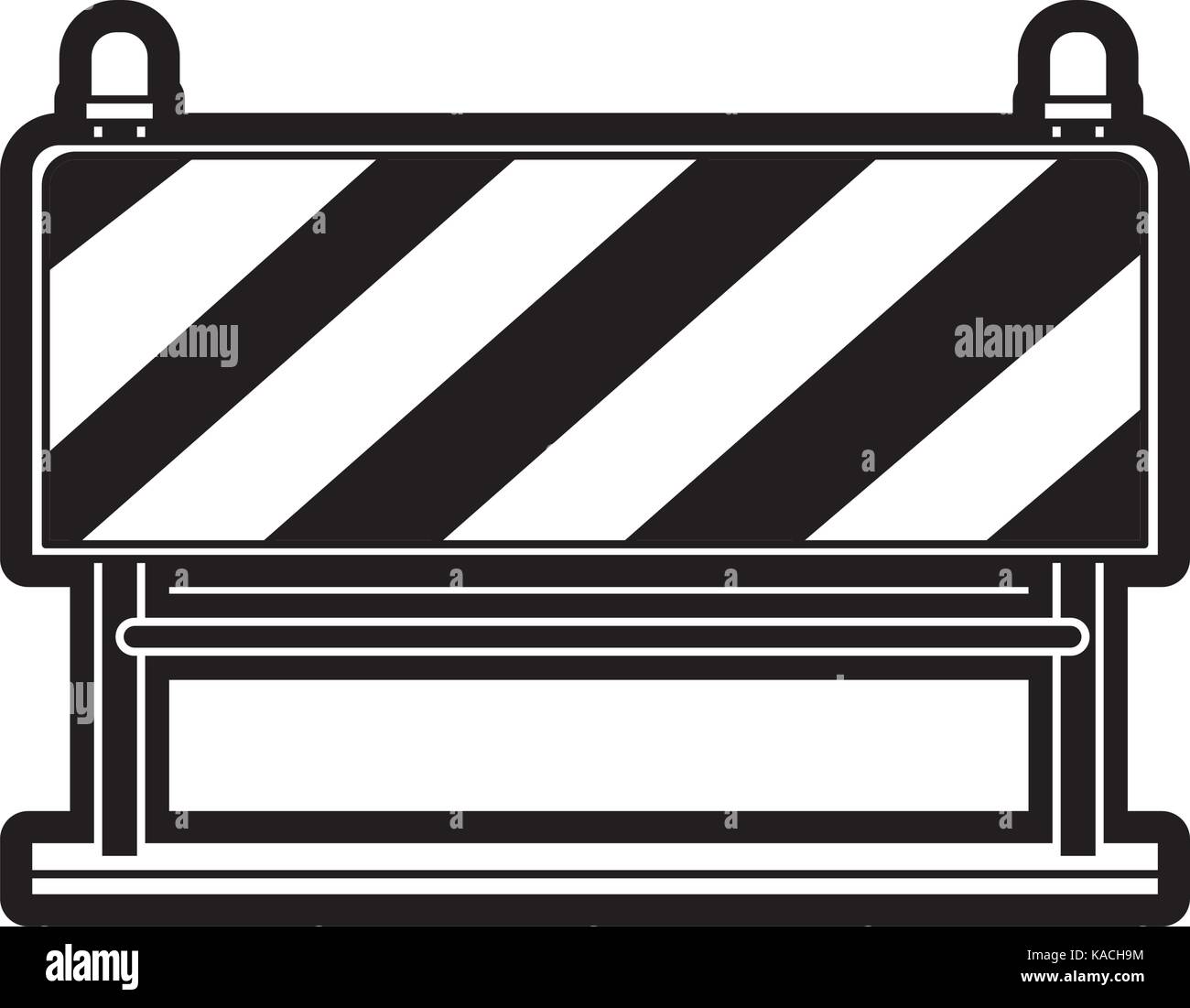 traffic barrier flat icon black silhouette Stock Vector Image & Art - Alamy