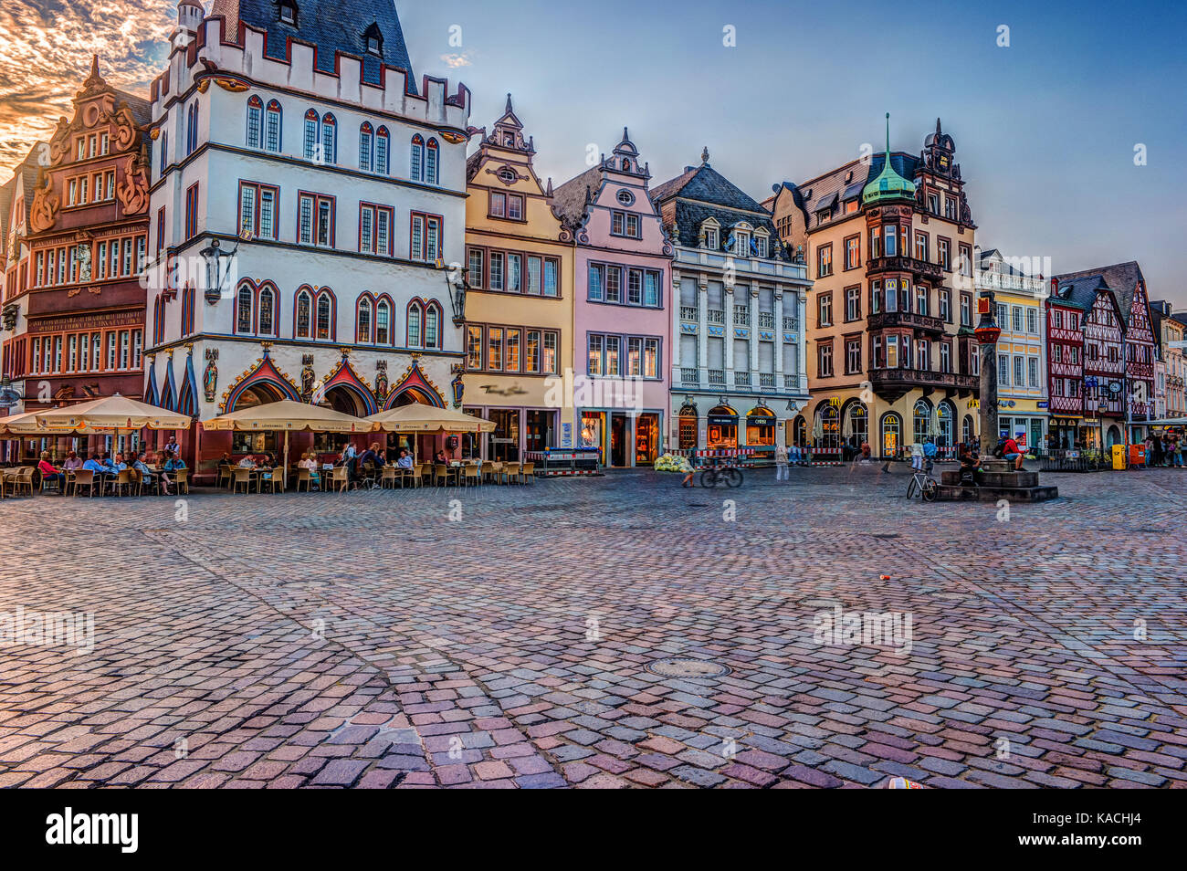 Historic House facades Main Market Trier Stock Photo Alamy
