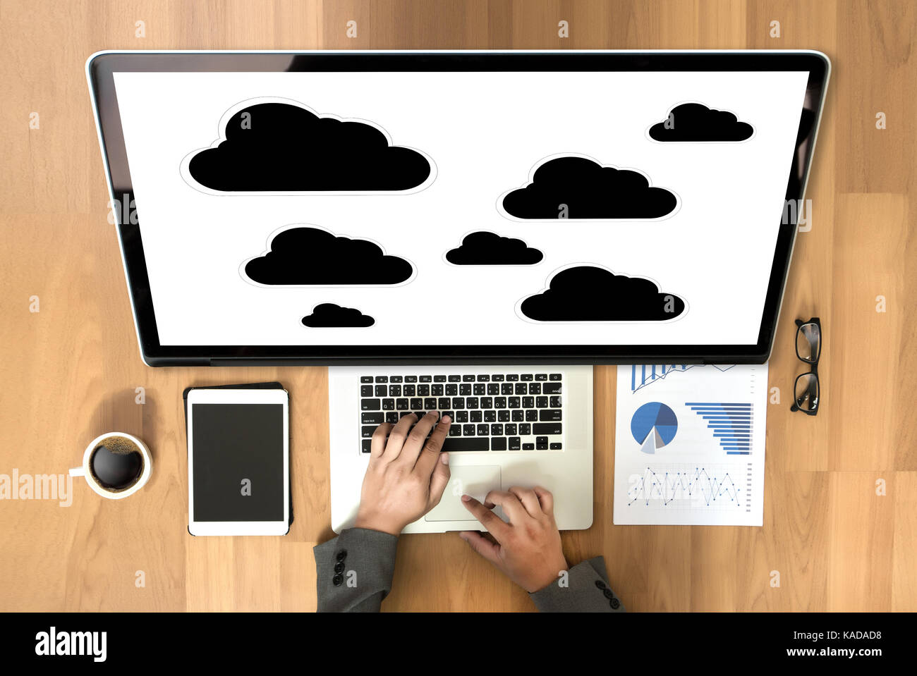 Cloud Computing diagram Network Data Storage Technology Service Stock ...