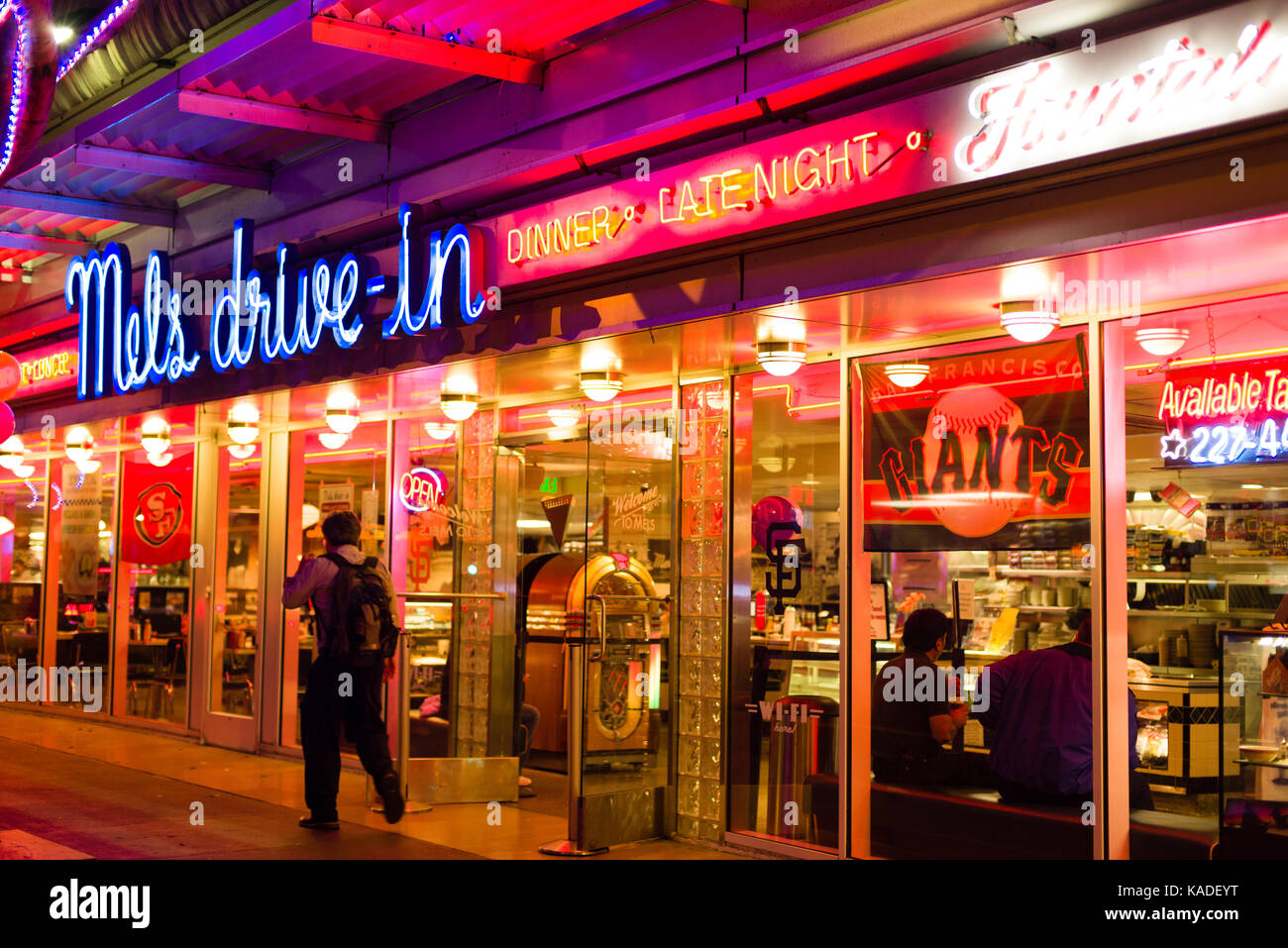 Mels drive-in restaurant at 801 Mission Street, San Francisco, California Stock Photo