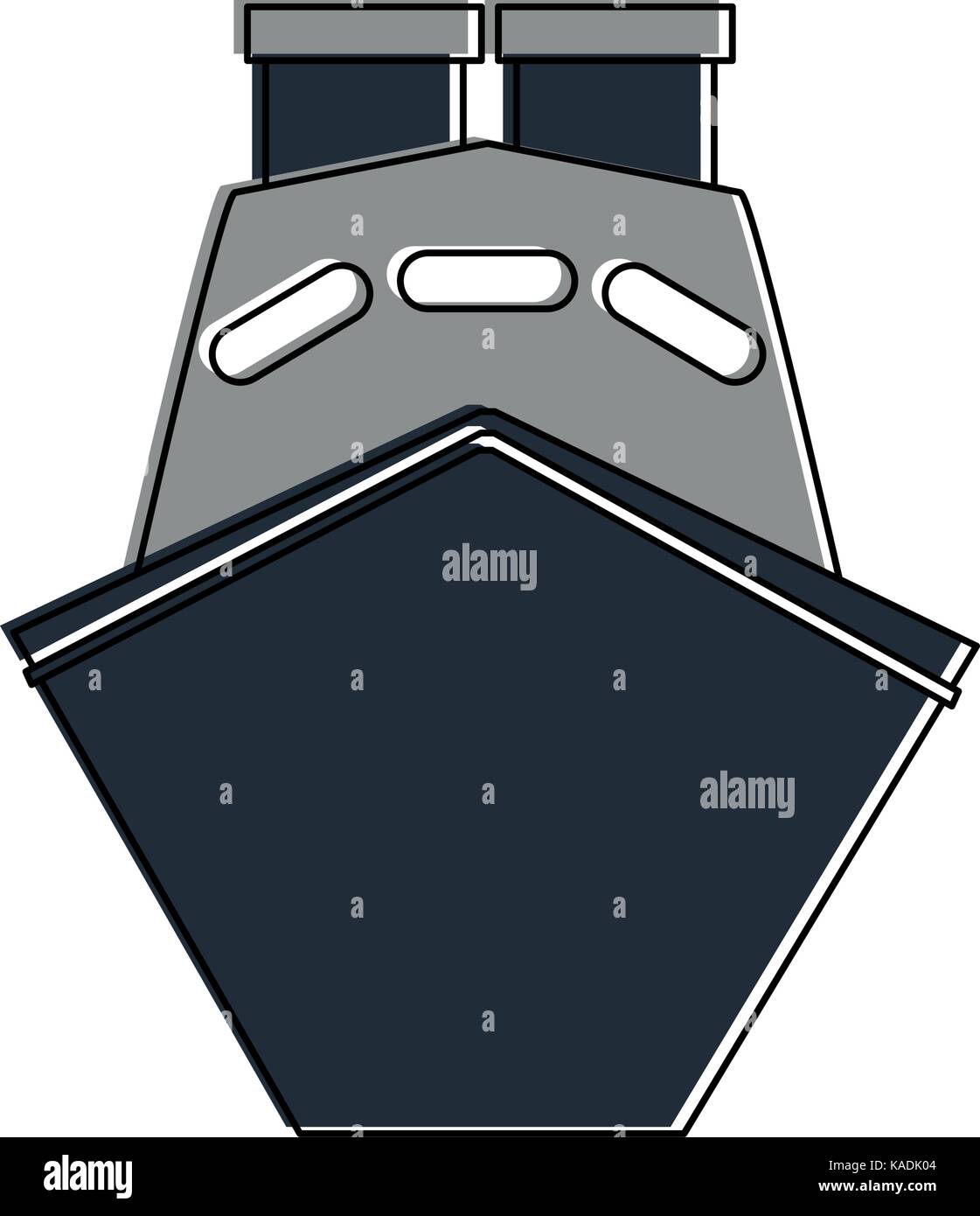 ship frontview icon image  Stock Vector