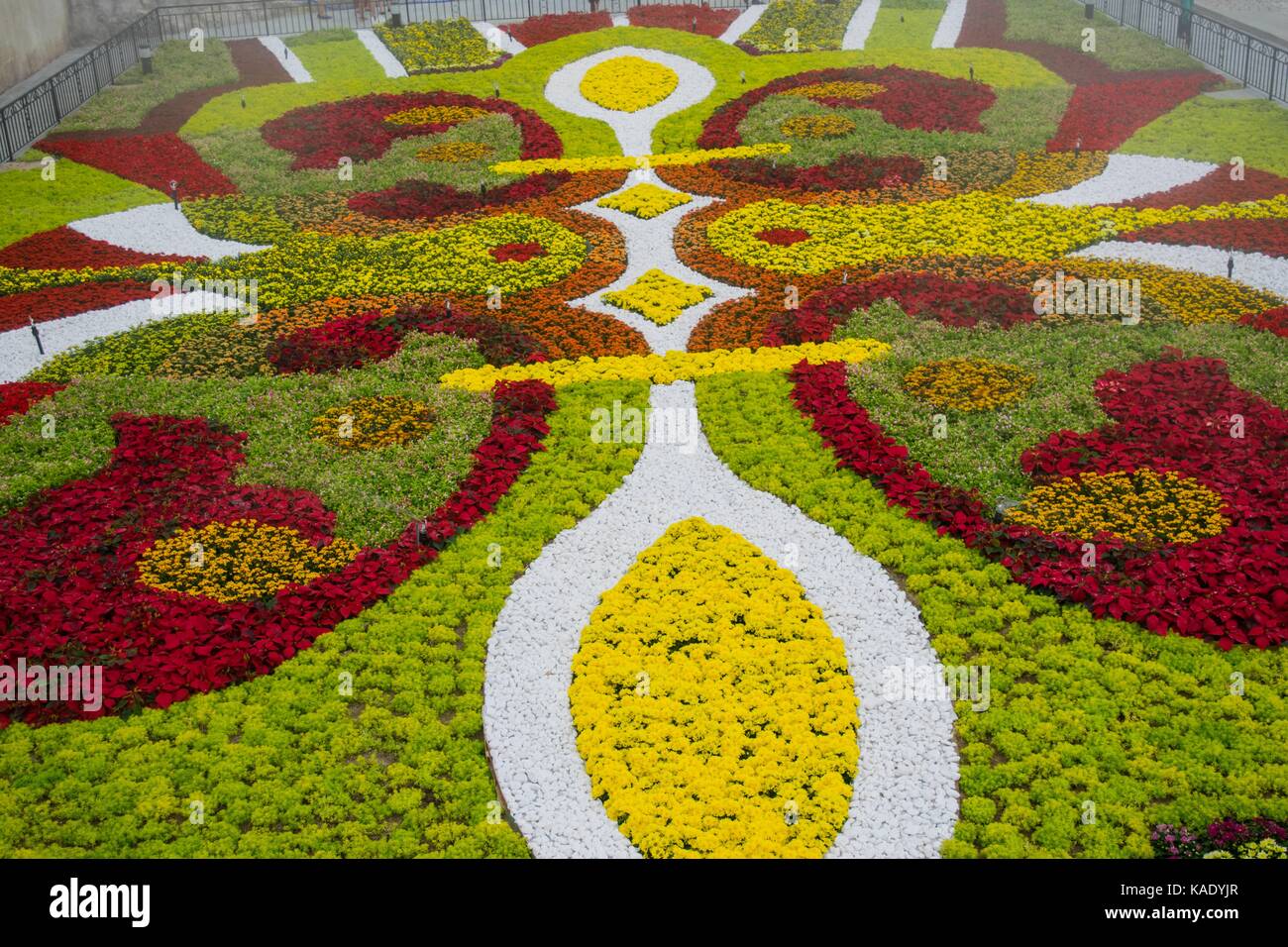 Flower garden at Ba Na Hills, Da Nang, Vietnam Stock Photo