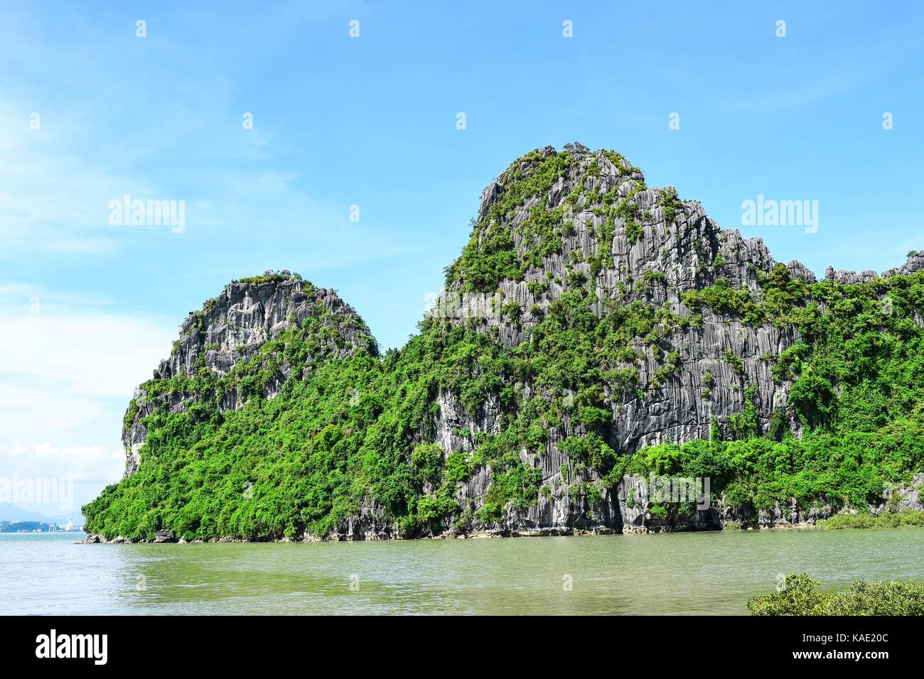 Limestone rocks in Halong Bay, Vietnam Stock Photo - Alamy
