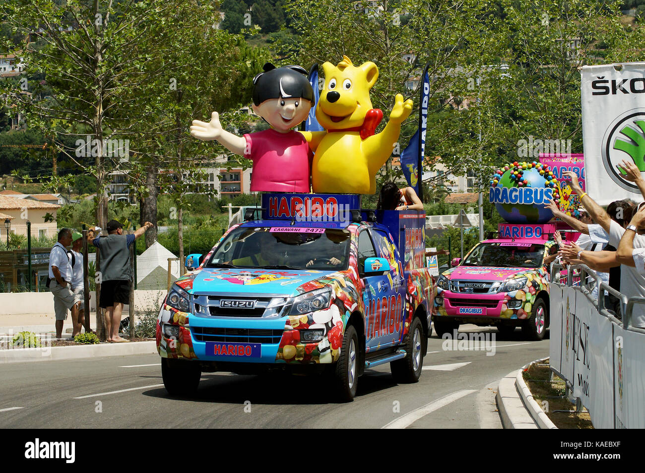 NICE - JULY 2ND : The TOUR 2013  (Tour de France) . Advertising caravan Stock Photo