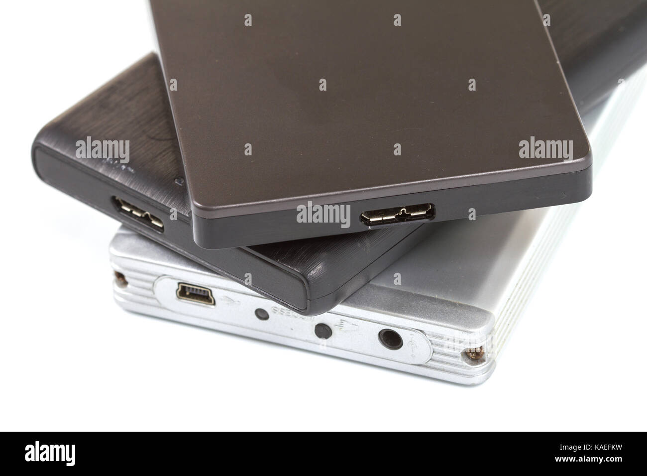External hard drive with usb cable on white Stock Photo Alamy