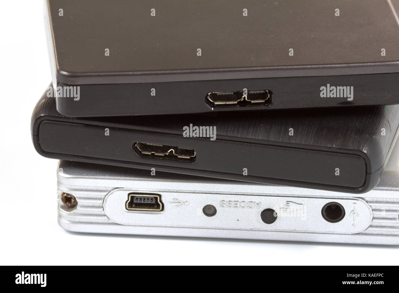 External hard drive with usb cable on white Stock Photo Alamy